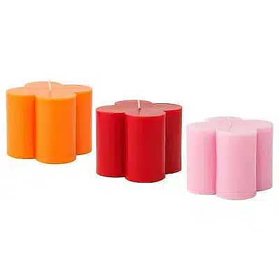IKEA flower shape candle box pack (3 big size candles) 1