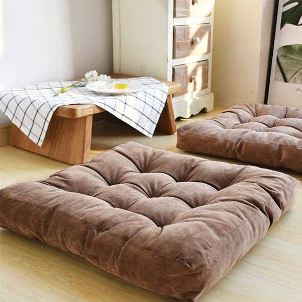 Floor Cushion Best Quality Vilvat  2 piece 3000  All Colors  Available 3