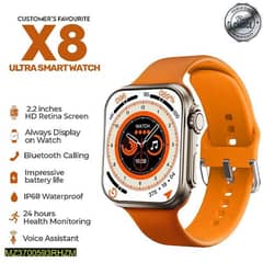 X8 Ultra Smart Watch,Orange