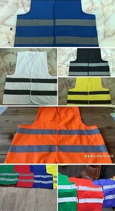 Safety Vest Jackets Reflective Strips Vest 120GMS