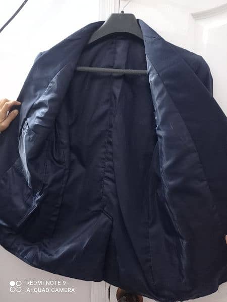 navy blue coat available with  coat pouch . . size are mentioned . 2
