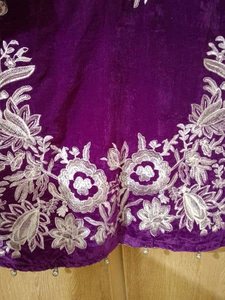 Full embroidered 3 pc Velvet suit 2