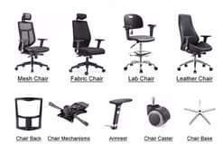 office chair repairing cushion making and parts also available