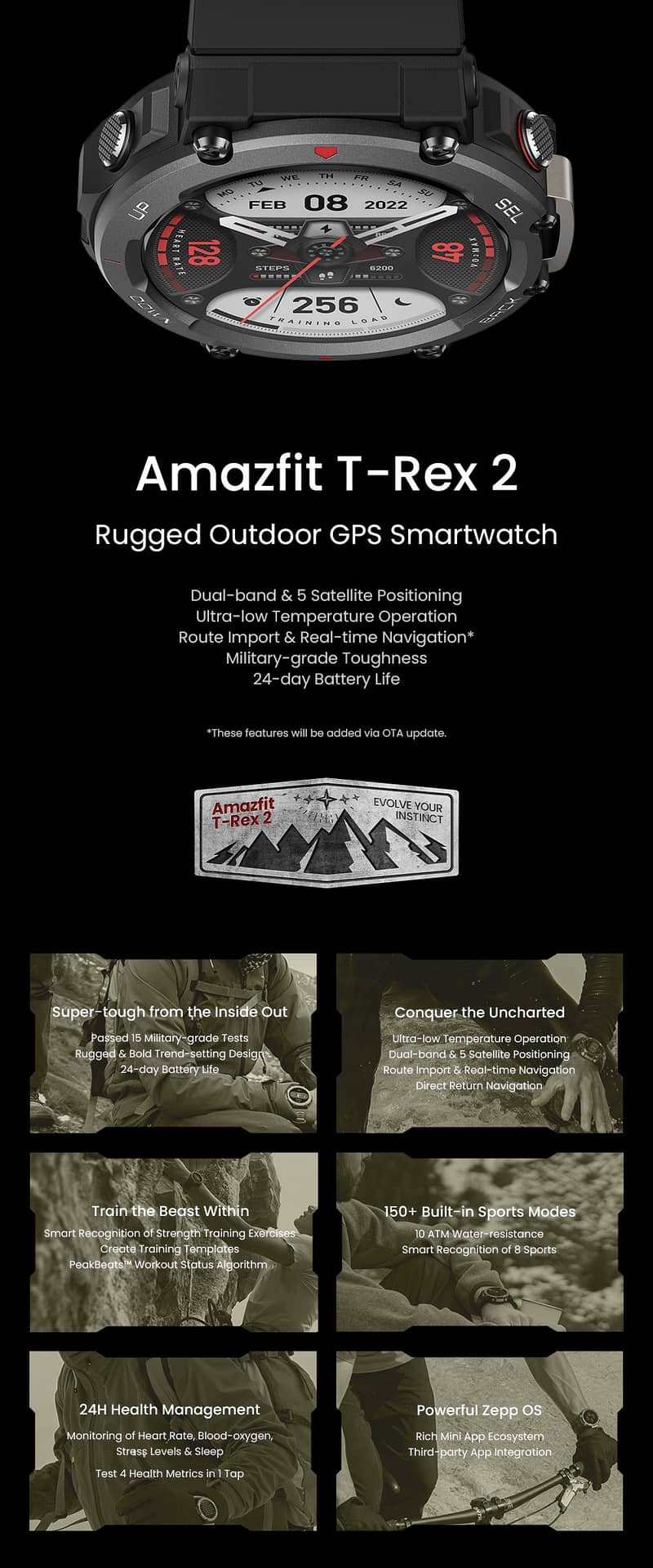 Amazfit T Rex 2 Watch Original Brand New Sealed All Colors T-Rex2 Mi A 15