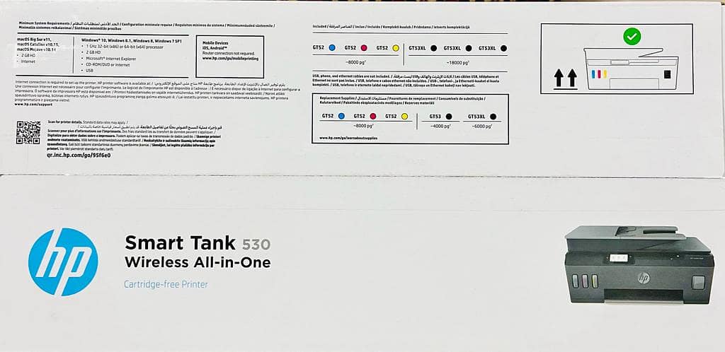1)	HP Smart Tank 530 Wireless All-in-One (4SB24A) (PIN PACKED) 1