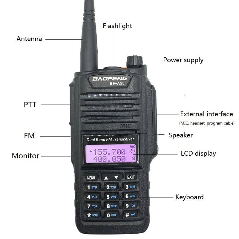 Walkie Talkie | Wireless Set Official Baofeng BF-A-58 Two Way Radio 6