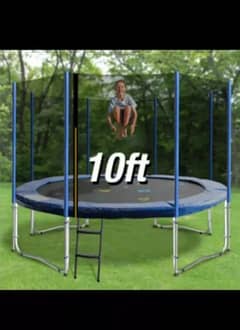 10 ft Kids Jumping Trampoline with safty Net 03074776470 0