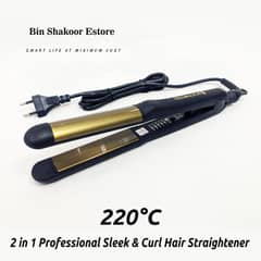Professional Hair Straightener 2in1