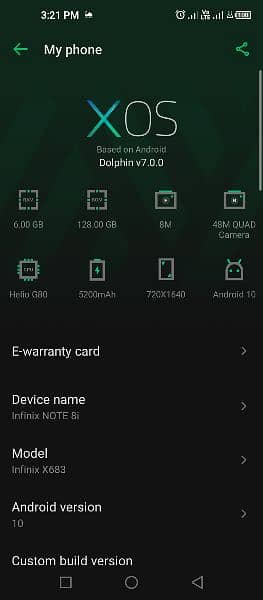 Infinix note 8i 6gb/128gb 4