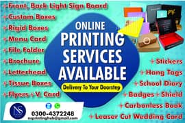 printing service/disposable glass/sticker/diary/bag/box/notebook/flyer