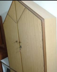 Used Wooden Triangle 2 door Wardrobe
