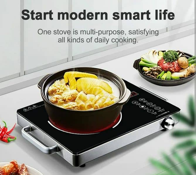 Electric Infrared Stove Hot Plate cooker 3500W temparred glass 1