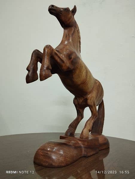wooden Horse Showpiece 4
