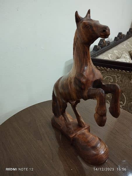 wooden Horse Showpiece 8