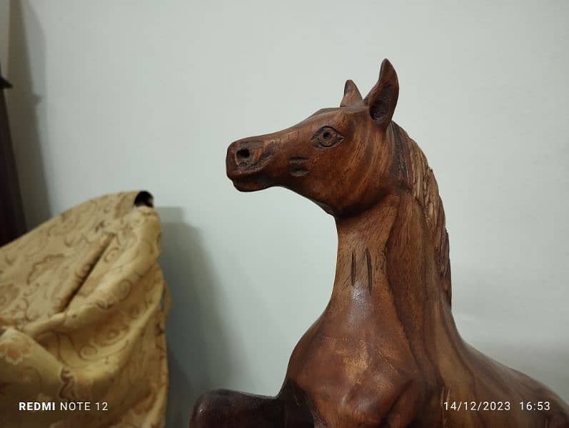 wooden Horse Showpiece 9