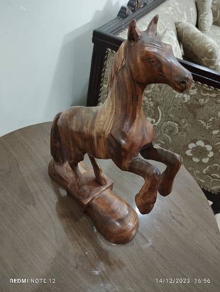 wooden Horse Showpiece 10