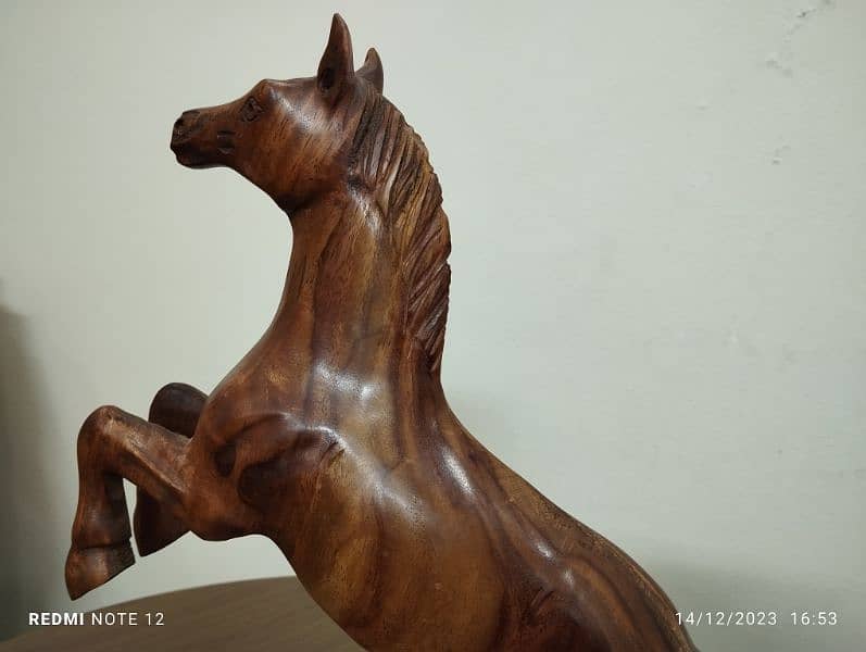 wooden Horse Showpiece 11
