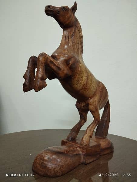wooden Horse Showpiece 13