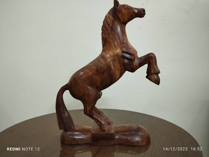 wooden Horse Showpiece 14