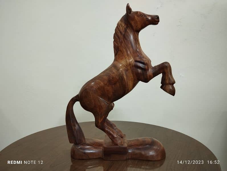 wooden Horse Showpiece 15