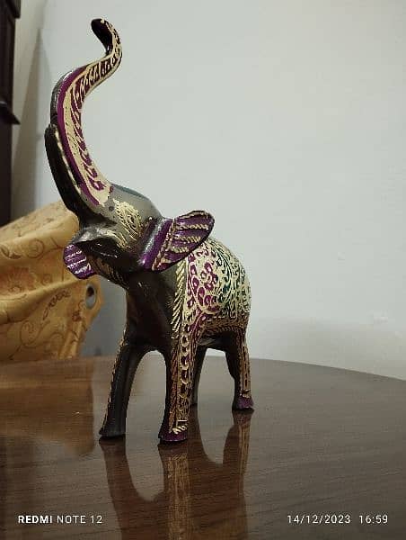 Brass Elephant Showpiece. 18