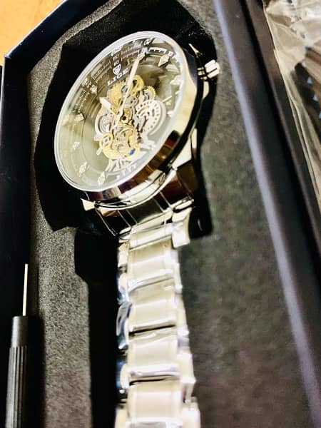 Watch LIGE brand Orignal Skeleton Fully automatic watch quartz 3
