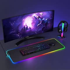 Rgb Gaming Mouse Pad Large (800×300×4mm) Led Mousepad With Non-Slip Ru