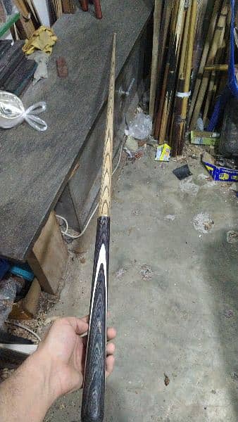 Handmade one two and three piece quarter joint snooker cues Sticks 4