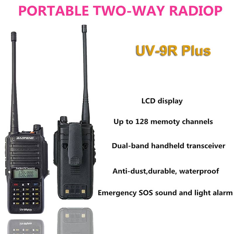 Walkie Talkie | Wireless Set Official Baofeng UV-9R PLUS Two Way Radio 7