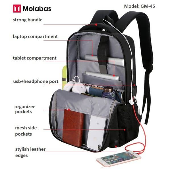 Laptop Backpack, 15.6"  Imported Waterproff, Travel Bag 8