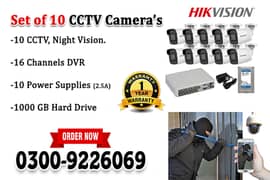HIKVISION 10 HD CCTV Cameras Package (1 Year Replacement Warranty)