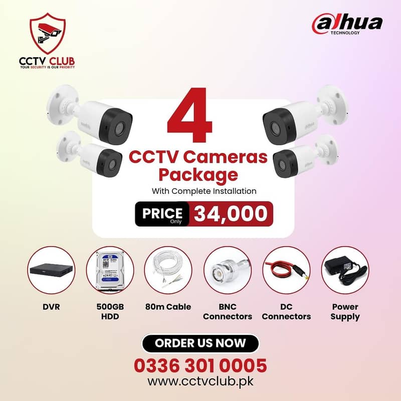 4 CCTV CAMERAS PACKAGE 0