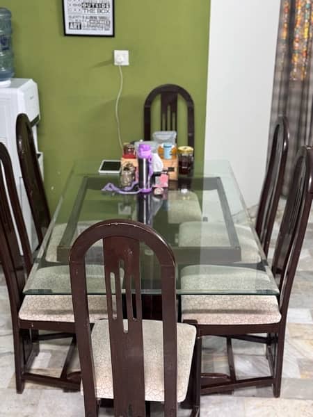 dinning table 6 chair solid wood 1