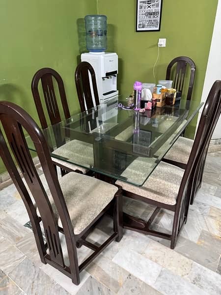 dinning table 6 chair solid wood 2