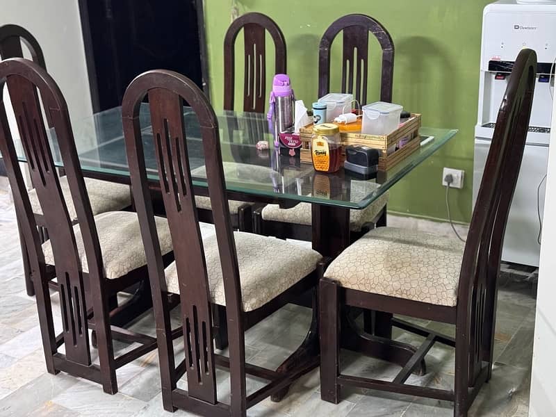 dinning table 6 chair solid wood 5