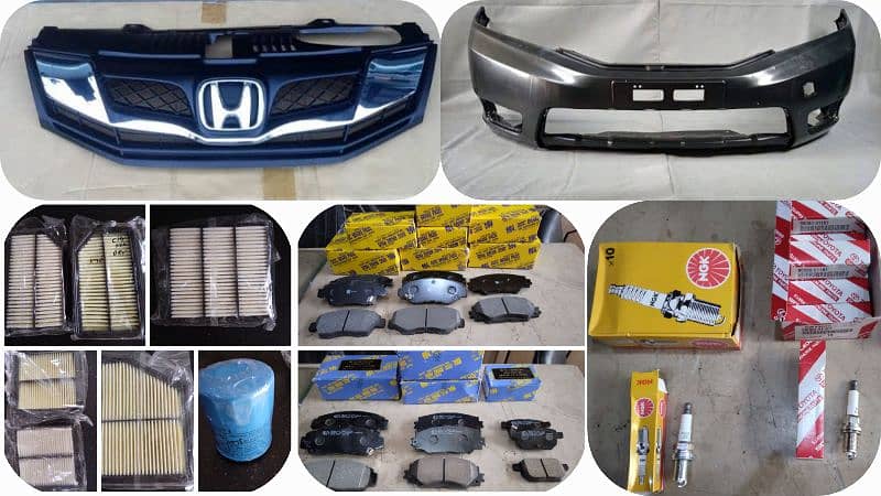 Bumper honda city 2015 Grill FILTER Brake Disc pad Plug Toyota civic 0