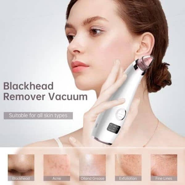 Mosen Blackhead Remover Vacuum Rechargeable LED display 4modes 5probes 2