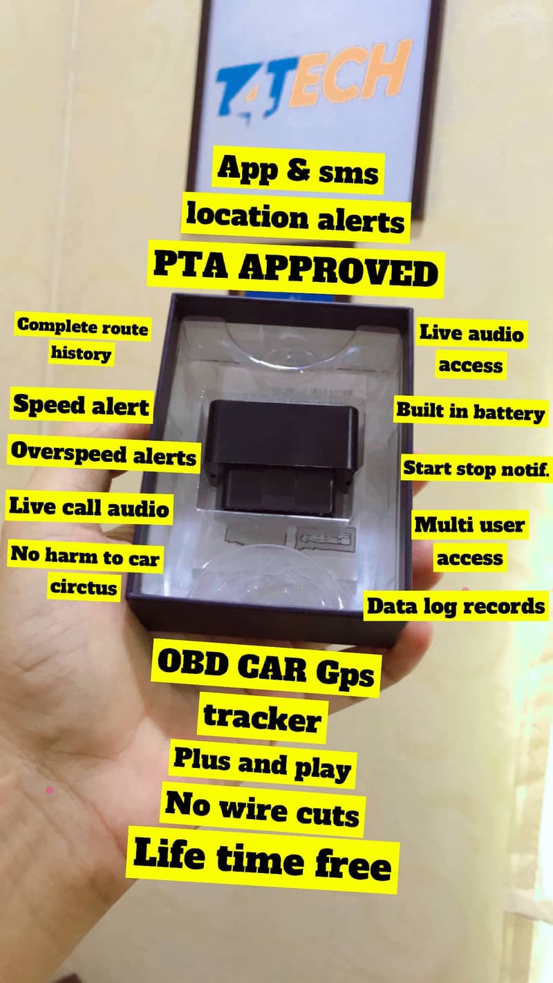 Car Tracker Pta approved Mini OBD GPS Voice Monitor mobile app and sms 2