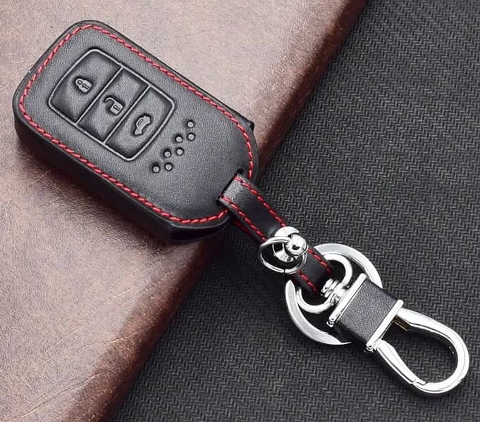 Leather car key case for Honda City 2021 onwards - 3 button 1