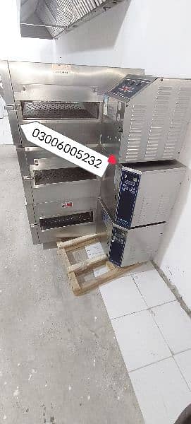 conveyor pizza oven deep fryer hot plate fast food machinery counter 1