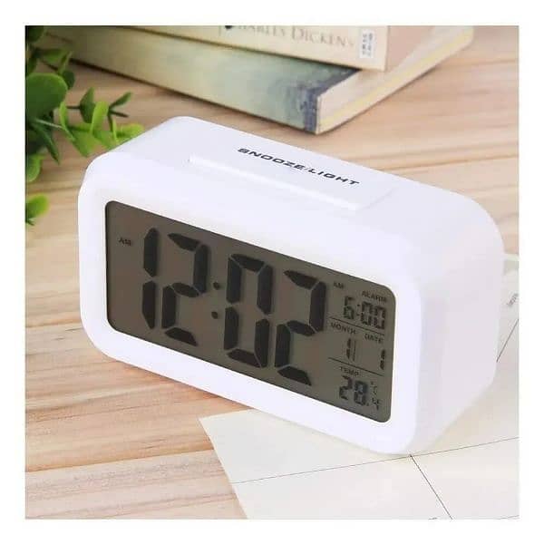 LED Digital Alarm Clock Backlight Snooze Data Time Calendar De 12