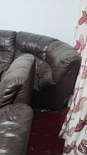 Original leather Sofa set 5 seater or L- Shape with one Recliner seat 5