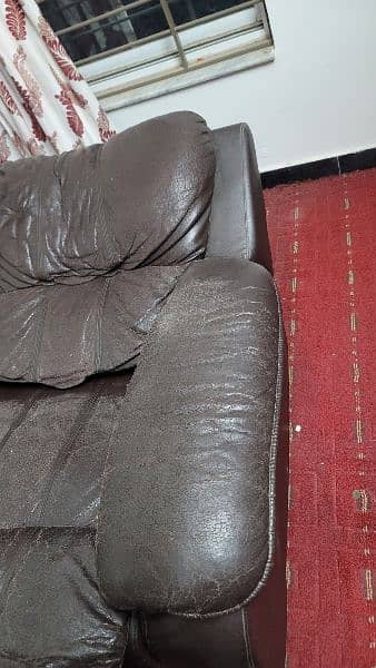 Original leather Sofa set 5 seater or L- Shape with one Recliner seat 7
