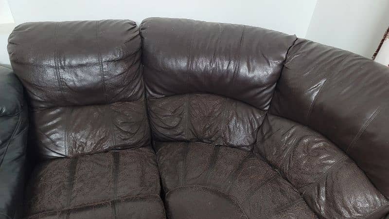 Original leather Sofa set 5 seater or L- Shape with one Recliner seat 13