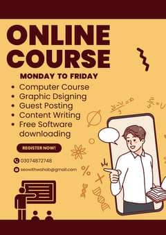 Online Courses { Computer Course, Graphic Designing, Guest Posting }