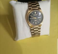 citizen men watch/ hand watch/ wrist watch/ birthday gift/ gold watch