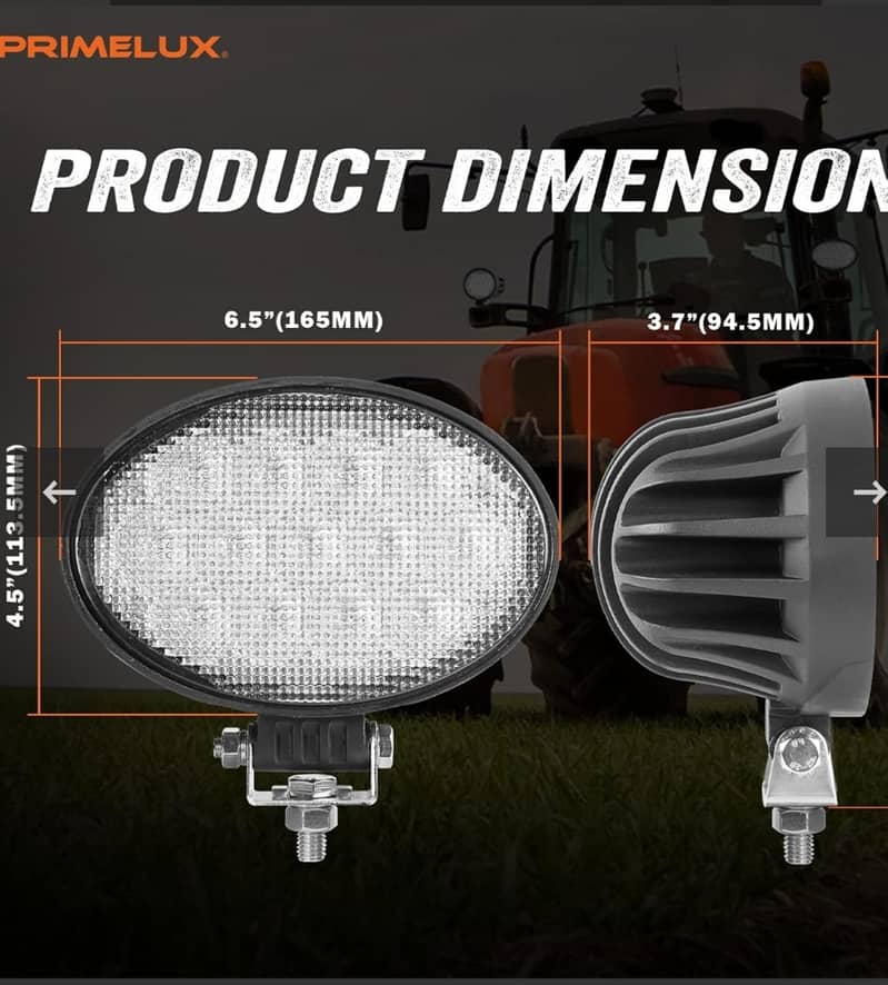 Primelux 6.5inch LED Light Imported 5850 LMS 65 Watts 12/24 Volts 1