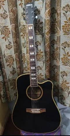 genyo black acoustic guitar full size