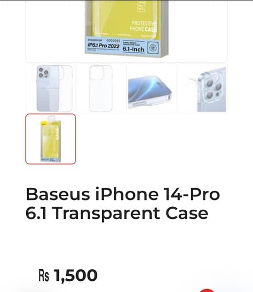 Baseus iphone 14 Pro Max orignal cover long using shokproof 0