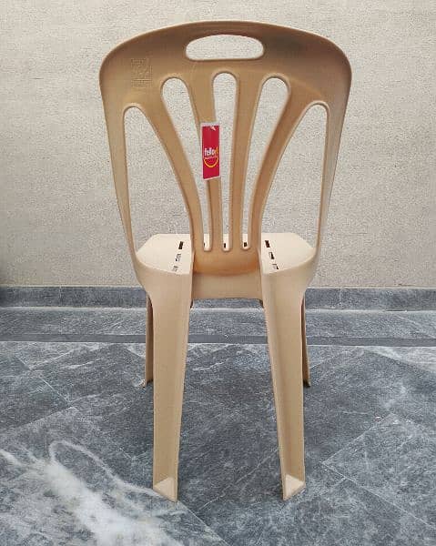 Fello Plastic armless chairs pure cream 4